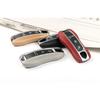 Real Leather Side + Silver Middle Car Remote Key Case For Porsche Panamera 17 18