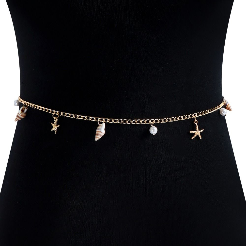 Body Jewelry Beach Waist Chain Shell Shell Starfish Bodychain Body Chain Jewelry  Dress Accessories