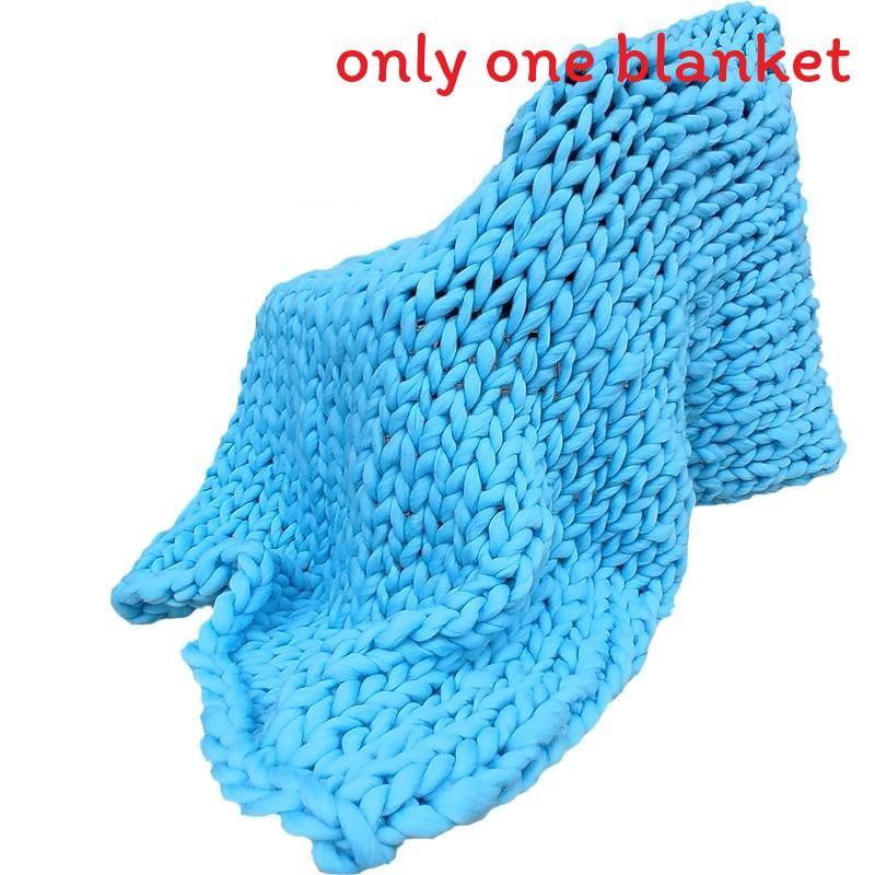 Bearaby Weaving Ultra Coarse Blanket With Solid Color Design For Household Daily