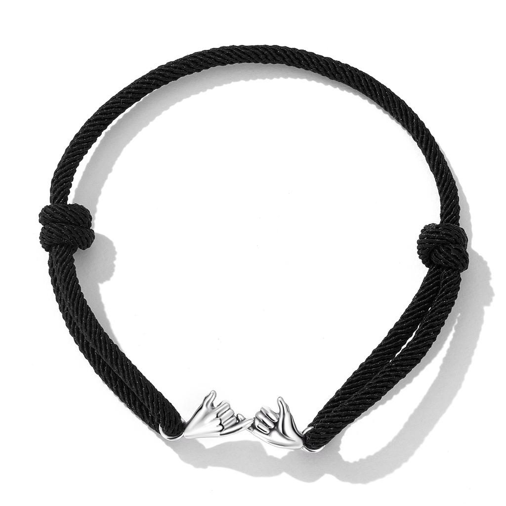 WOSTU 925 Sterling Silver Cute Orange Sun Bracelet For Women Simple Stylish Jewelry Bracelet