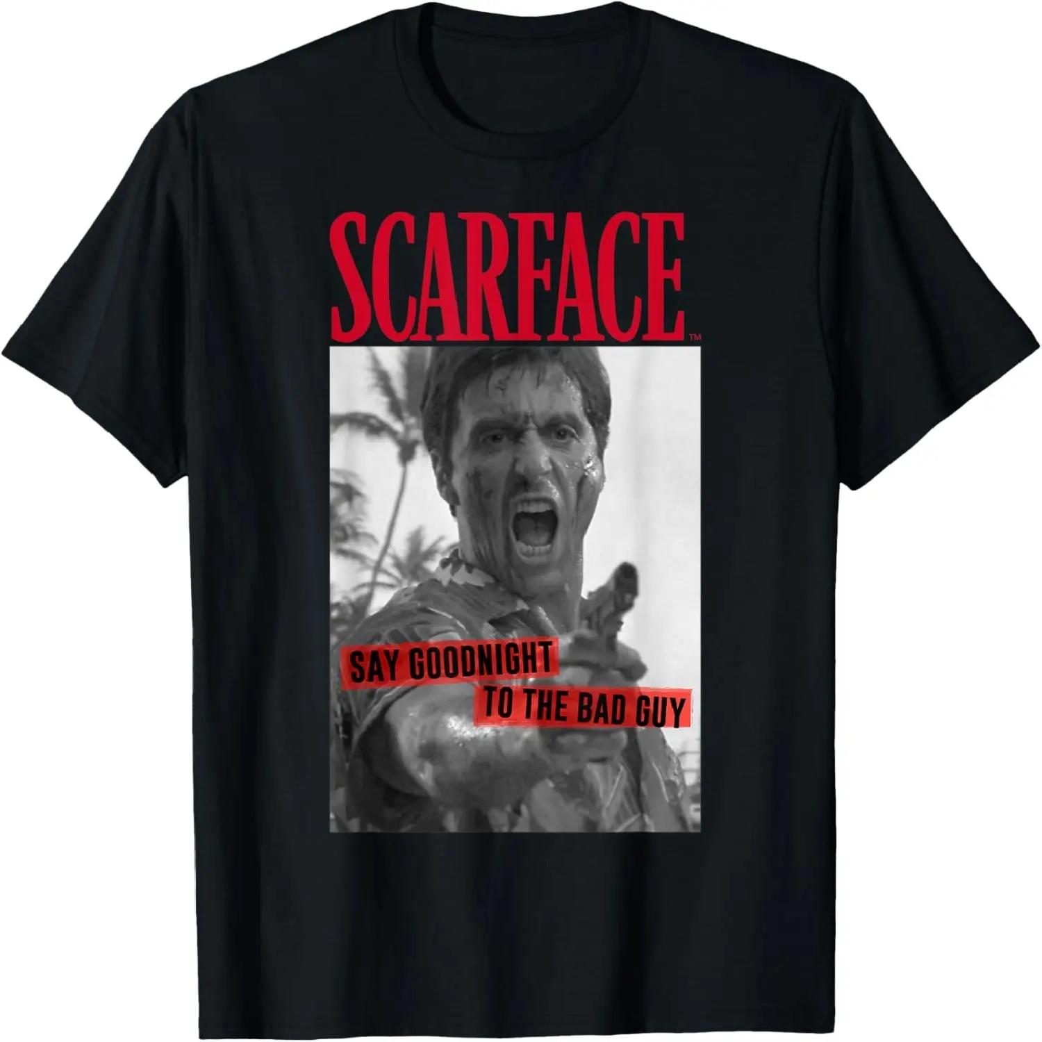Scarface Say Goodnight To The Bad Guy Photo T-Shirt S чёрный