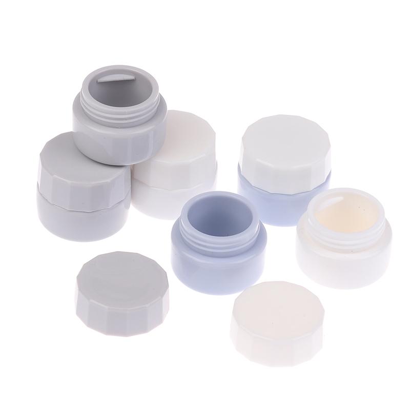 2 Pezzi 5ml Gel Tamponante per Unghie Vasetto Vuoto Porta Smalto per Unghie Dipinte Scatola di Imballaggio Manicure Organizzatore Colla UV Plastica Portatile