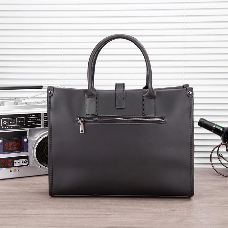 Crazy Horse Leather Unisex Business Messenger & Shoulder Bag – Retro Computer Briefcase
