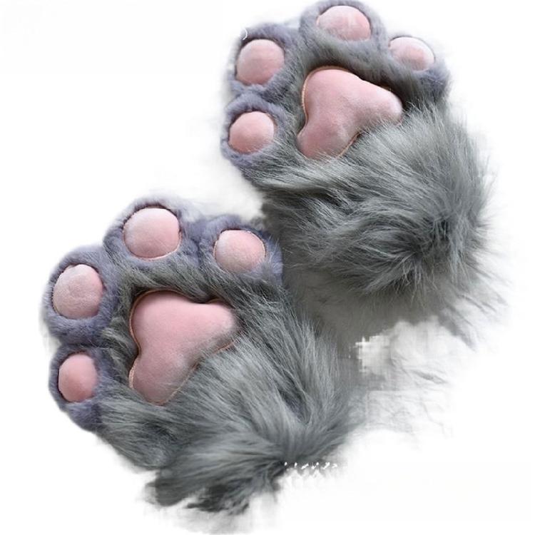 Katzenpfoten Handschuhe Plüsch Tierpfoten Handhandschuhe Cosplay Party Kostüm Handwärmer