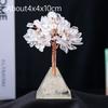 Natural Crystal Chip Money Tree Resin Pyramid Base Home Living Room Decor Ornament Desk Feng Shui Wealth Gift Idea Decoration