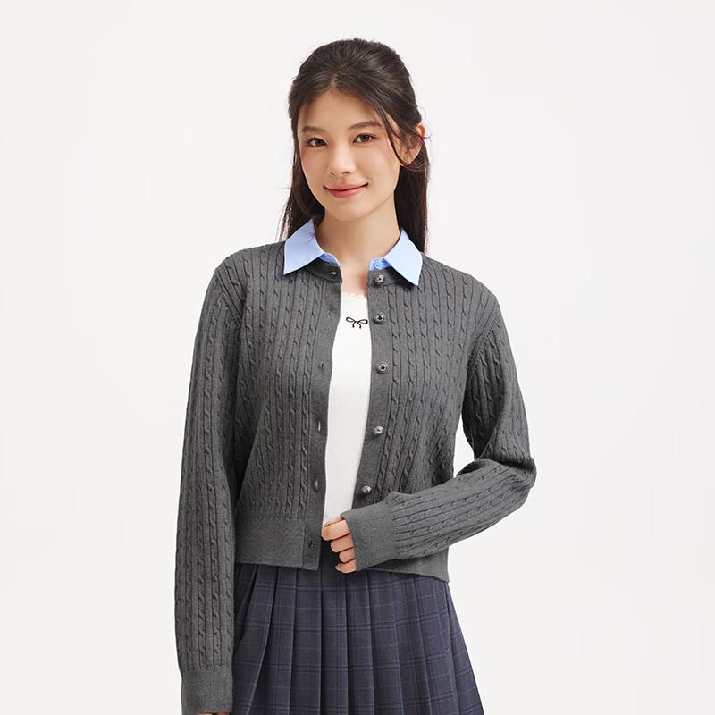 Hotwind Women's Collared Cable Knit Sweater