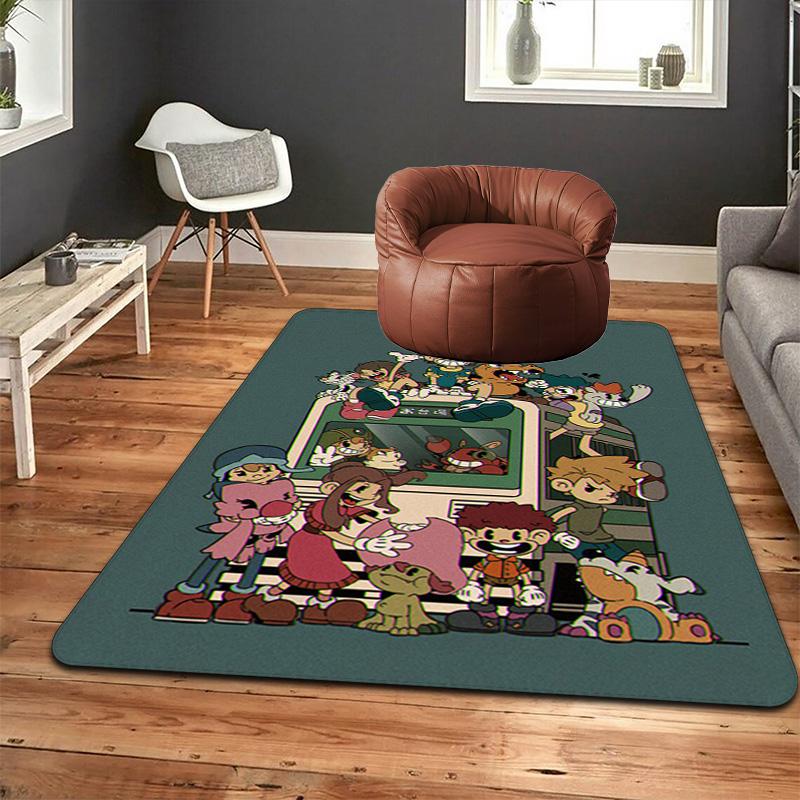 Digimon Adventure-inspired Rug Floor Mat for Living Room or Bedroom Soft and Comfortable Carpet a Gift for Birthday and Holiday.