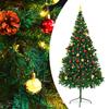 VidaXL Pre-lit Artificial Christmas Tree with Balls, Christmas Tree with LEDs, Holiday Decoration, Party Ornament 321501