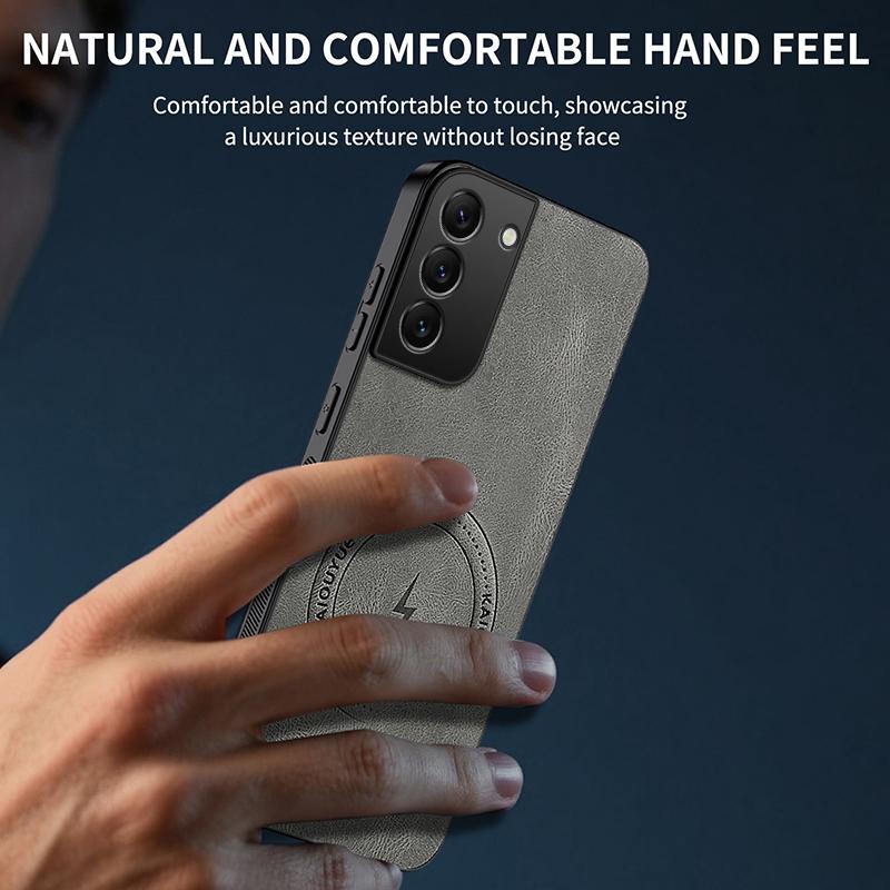 For Samsung S22 Plus Sheepskin Vintage Magnetic Leather Soft Case For Samsung Galaxy S22 Ultra Silicone Bumper Matte Phone Cover