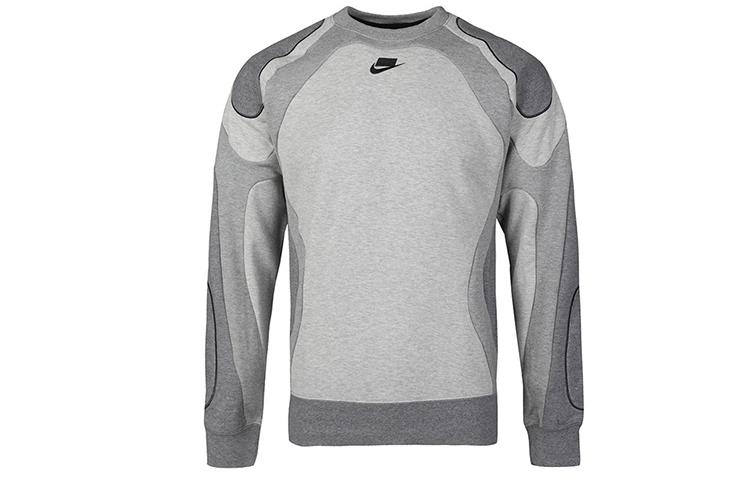 

Nike Sweatshirts Men s Gray Crew Neck Moderate Regular CZ1630-050 L