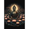 Lotus Meditation Buddha Statue Sculpture Art Poster Aesthetics Zen Religion Canvas Painting Edition Living Room Wall Home Decor