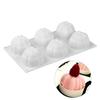 Silicone Pumpkin Mousse Mold 6 Cavities Flexible Nonstick Cake Baking Mold for Dessert Pastry Chocolate Jelly Mousse