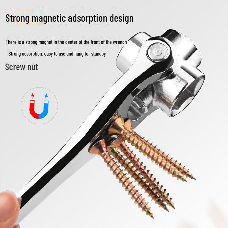 8-in-1 Universal Multi-Function Rotating Socket Wrench Set (8-21mm)