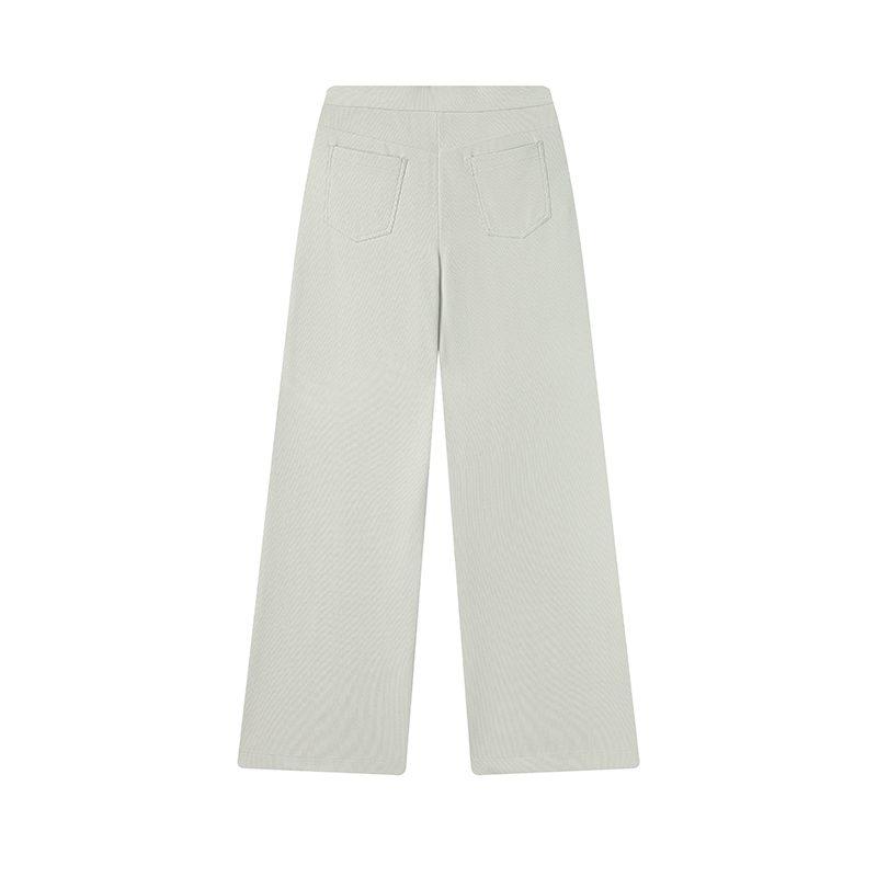 FILA Casual Pants Women's Preserved Fruit Khaki Moderate Wide Leg Pants F11W514604FLK