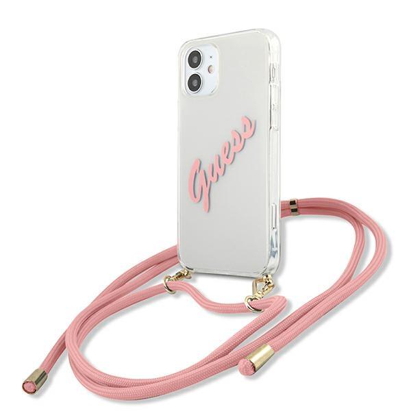 Guess Guhcp12Scrtvspi Iphone 12 Mini 5,4 Różowy/Pink Hardcase Script Vintage