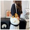 Chickens Shape Bag Zipper Handbag Purse for Girl Soft Plush Fashion Handbags Cute Hen Shape Plush Bag Shoulder Bags New
