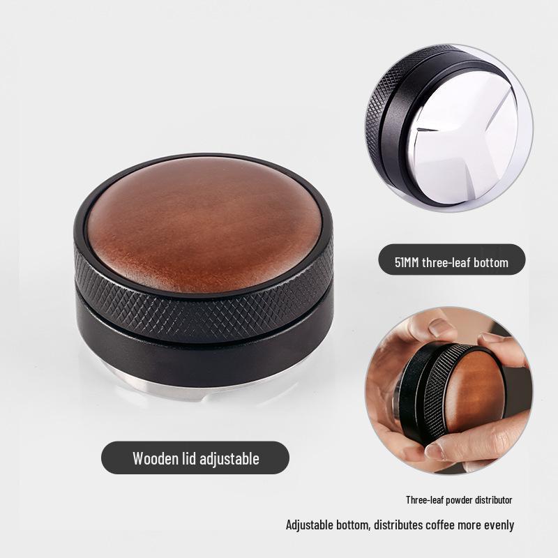 Automatic Height-Adjusting 304 Stainless Coffee Tamper, Self-Weighted, Sizes 51/53/58mm
