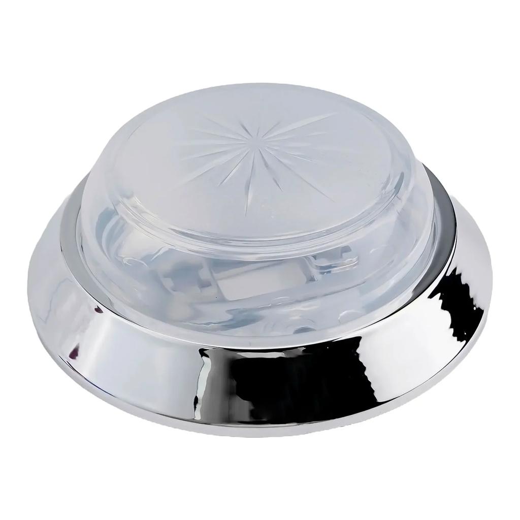 Interior Round Dome Light Base Lens Lamp Cover For Chevy For Camaro 1970-1981 Silver Celling Lamps Cap Car  Accessories