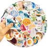 50 Cartoon Summer Aesthetic Graffiti Stickers Decorate Guitar Notebook Suitcase DIY Waterproof