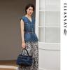 ELLASSAY Women's Vintage Denim Vest