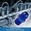 ABSOPRO Female Flare Reduzierstück Schlauchfitting Adapter TF AN10 1/2 NPT Kraftstoffleitungsverbinder Aluminium Blau