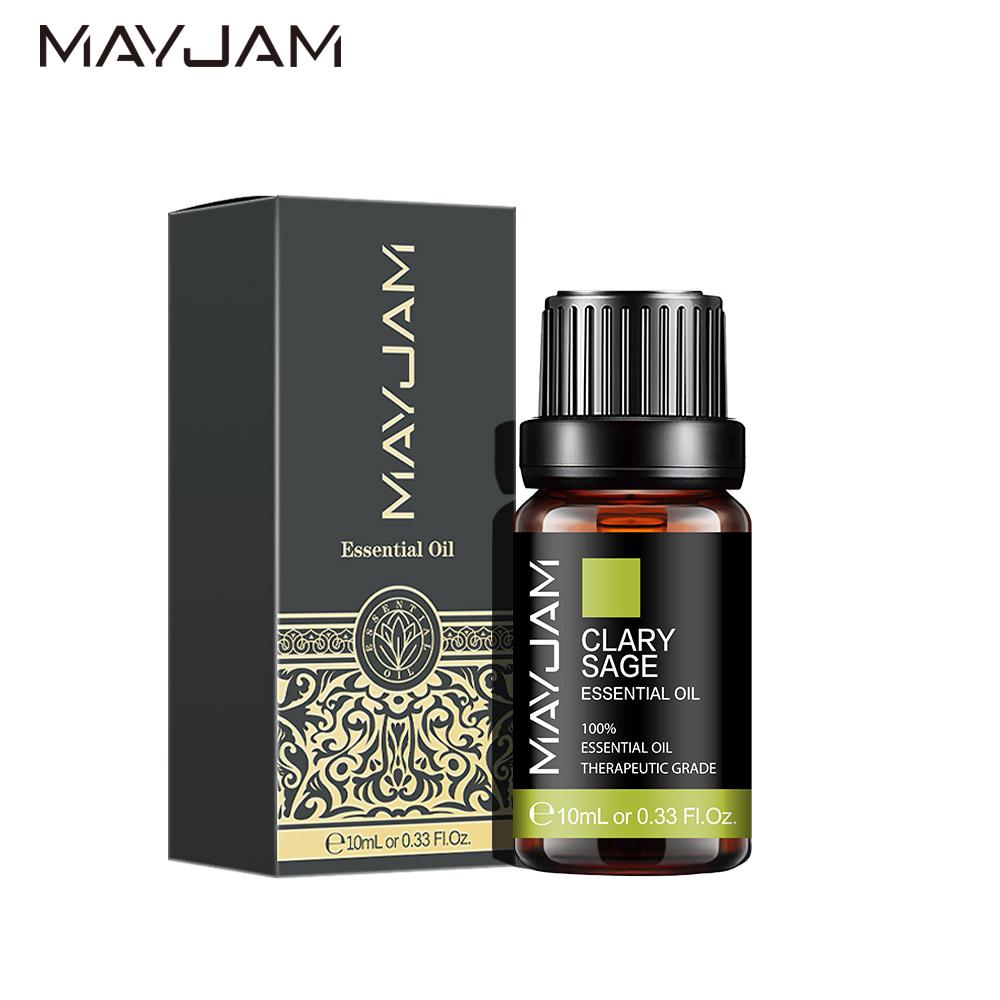 MAYJAM 10ml/30ml/100ml Clary Sage Essential Oil For Aromatherapy Diffusers Air Freshening Body Relieve Skin Care Body Massage Oil
