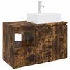 Bathroom Furniture Set 2 Pieces Smoked Oak Engineered Wood