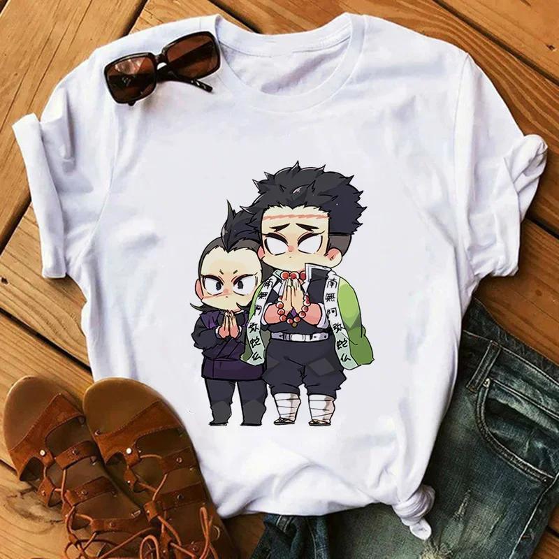 Kimetsu No Yaiba Kamado Nezuko Tričko s grafickým potiskem Ženy Harajuku Estetické bílé topy Tričko 2021 Dámské tričko japonského stylu