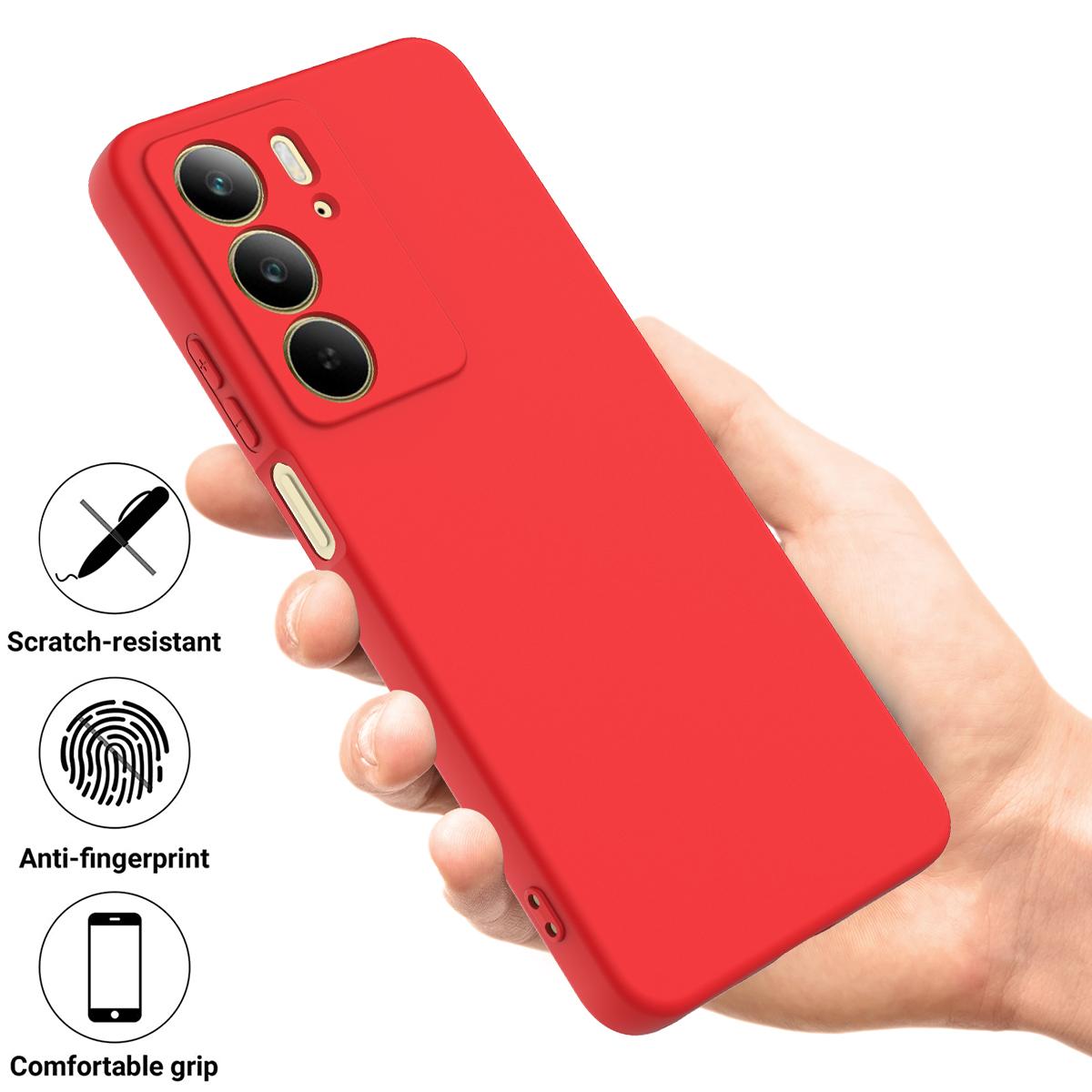 

For Realme C75x Liquid Silicone Case Phone Back Cover with Hand Strap Black