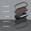 Car Zinc Alloy Leather Key Cases Holder Cover Chain For Toyota Prado Land Cruiser Camry CHR RAV4 3Buttons Protective Shell Bag