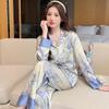 Elegant French Starry Sky Home Wear: Spring/Summer Temperament Print Two-Piece Set