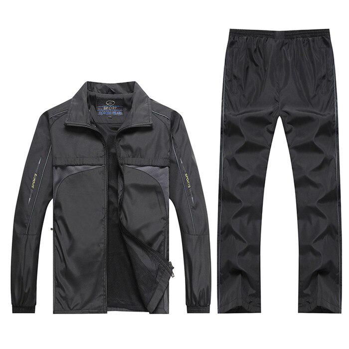 Herren Sportswear Sets Frühling Herbst zwei Stück Set Sporting Anzug Jacke + Hose Sweatsuit