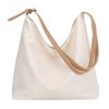 [CROWNCAT] Simple, Solid Color Tote Bag, Large Capacity, Shoulder Bag for Women, Solid Leather Cord, Eco Bag, A4 Size Compatible, Magnetic Closure,