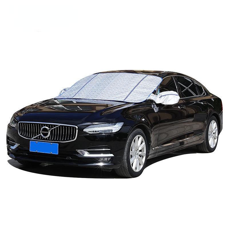 Magnetic Sunshade Half Car Cover - Front Windshield, Four-Season Use, Rainproof Visor