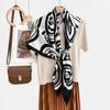 New fashion 111 mulberry silk silk scarf, women's Spring Festival gift for elders to keep warm 111 silk collection