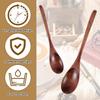 2 PCS 9 Inch Long Wooden Honey Spoons Handle Spoons Coffee Spoon Teaspoon Honey Stirring Spoon Cocktail Accessories for Kitchen Eating Dessert Mixing
