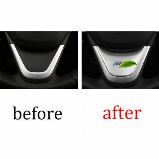 Fit For BMW X1 F48 2016-2021 Matte Silver Inner Steering Wheel U-Type Panel Trim