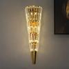 LED luxury crystal wall lamp Nordic modern wall lamp Golden hotel living room bedroom lighting Interior art room decoration
