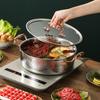 Jingbeier 304 Stainless Steel Hammered Mandarin Duck Hot Pot