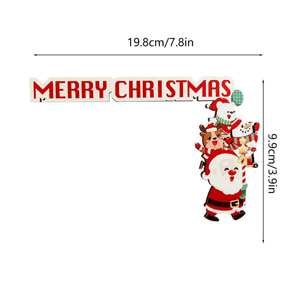 

Рождественское украшение дверного проема Санта-Клаус Деревянные рождественские украшения С Новым годом 2025 Отделка дверного проема Деревянный рождественский декор