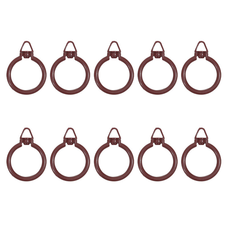 10 Pcs Window Treatment Clip Rings Shower Curtain Drapery Rings Curtain Hooks with Eyelets for Curtains and Rods