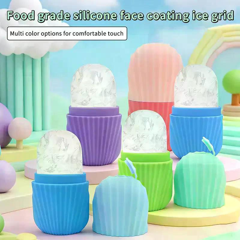 Silicone Cube Trays Facial Eye Roller Ice Ball Beauty Face Lifting Massager Contouring Reduce Acne Skin Care Tool Reusable