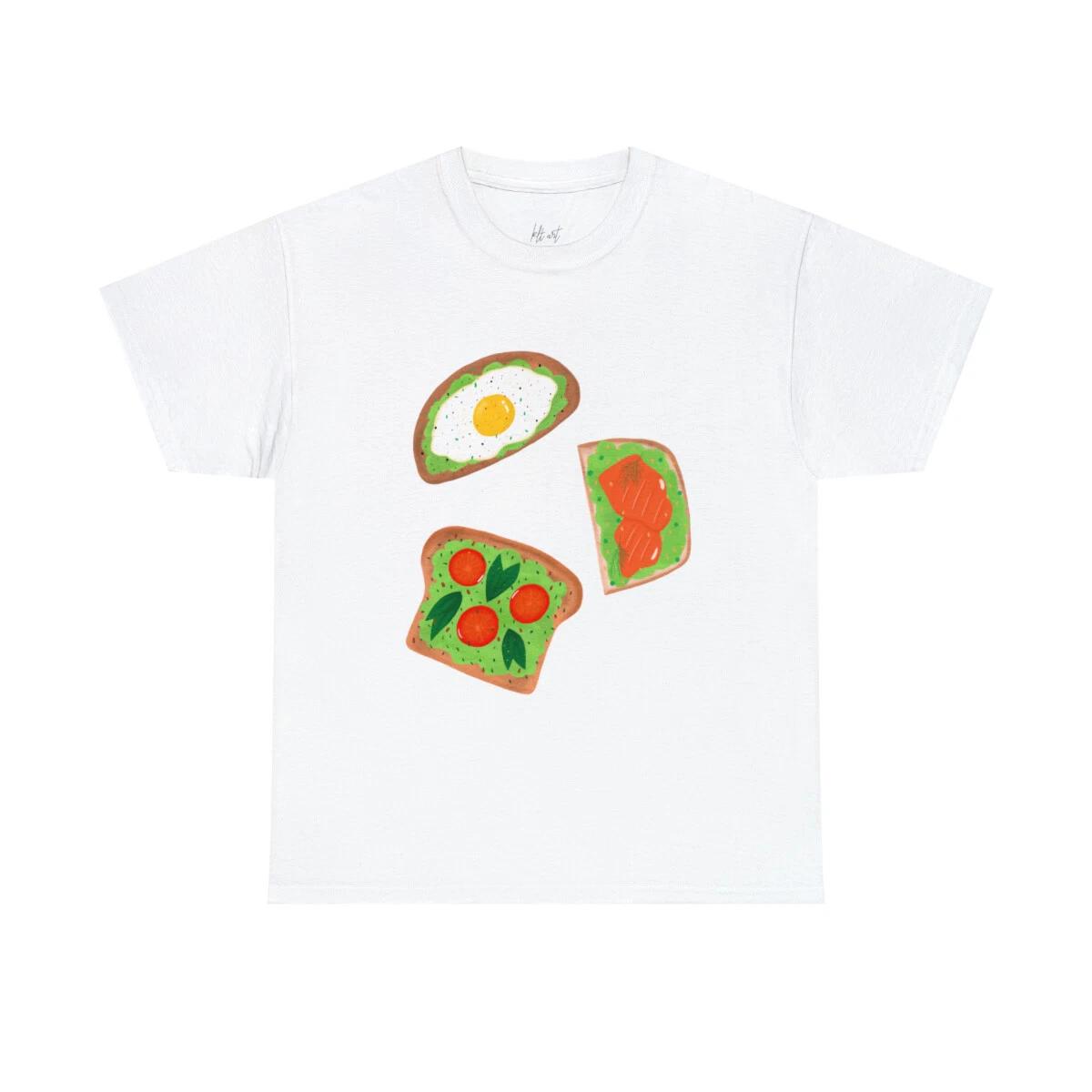 “Avocado Toast” Illustration Unisex Graphic Foodie Fruit Brunch T-Shirt 2XL