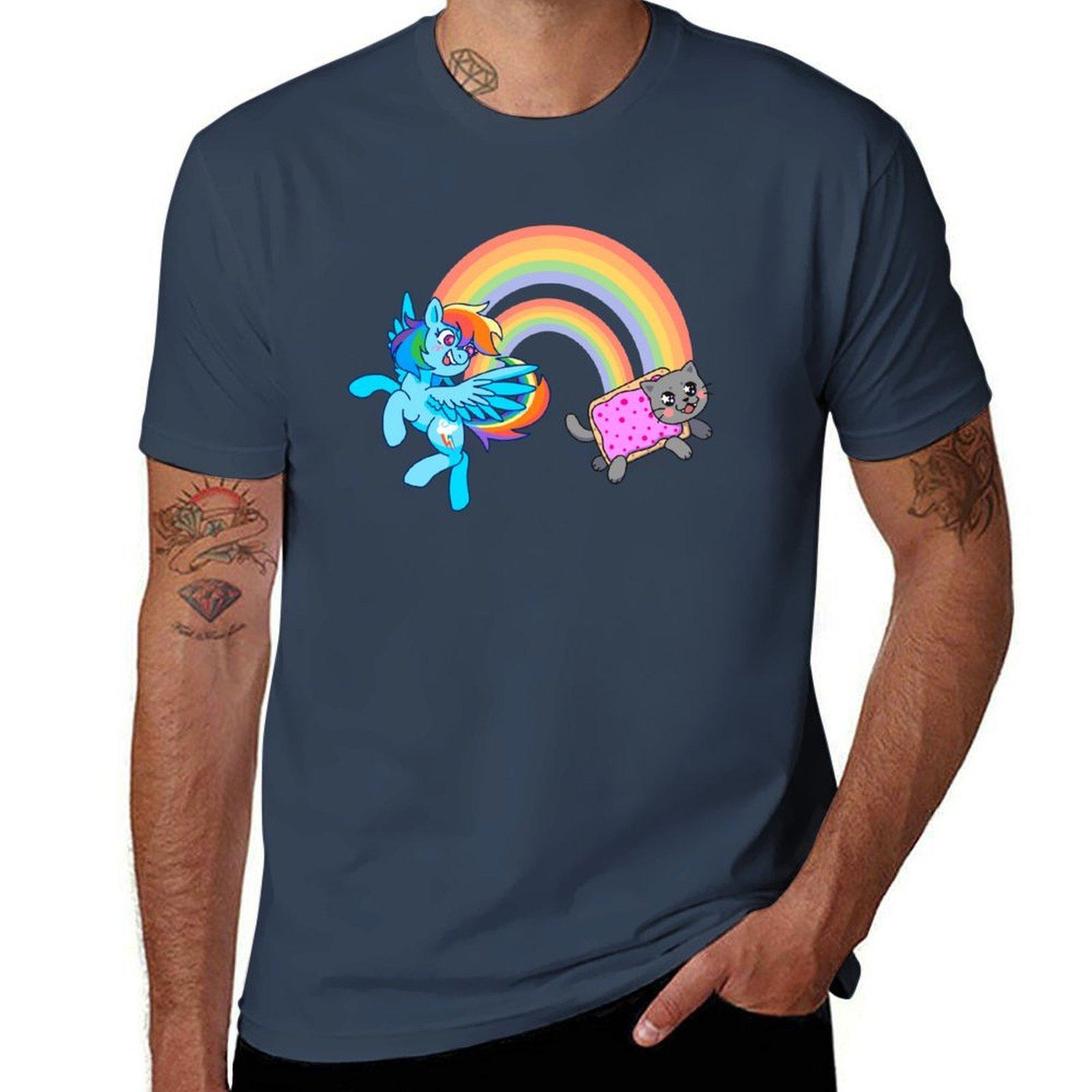 Double Rainbow Tshirt Casual Everyday Wear Tshirt S