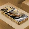 Exquisite business golden eagle phone case for iphone 17 pro max cover Built-in glass for iPhone 17 16 15 14 13 pm Pro Plus
