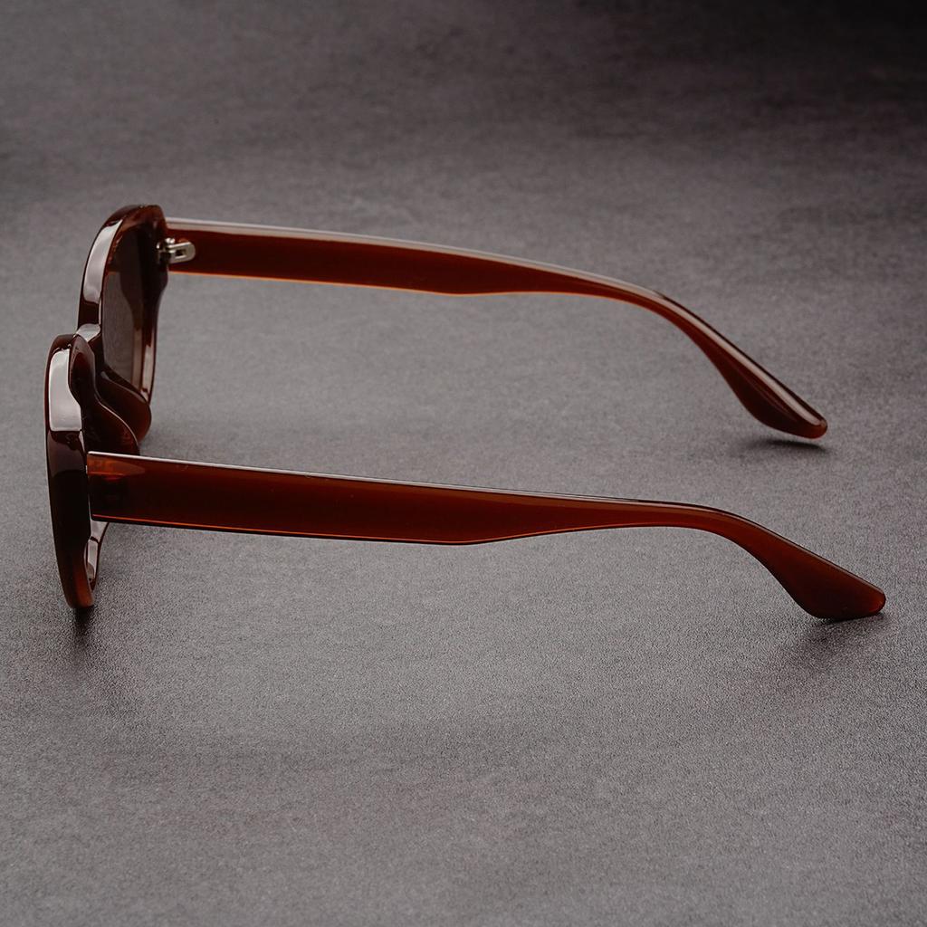 New Chestnut Cat's Eye Retro Sunglasses Women's Advanced Ultra-light Sunglasses Metal Hinge Men's Sunglasses Women's Sunglasses