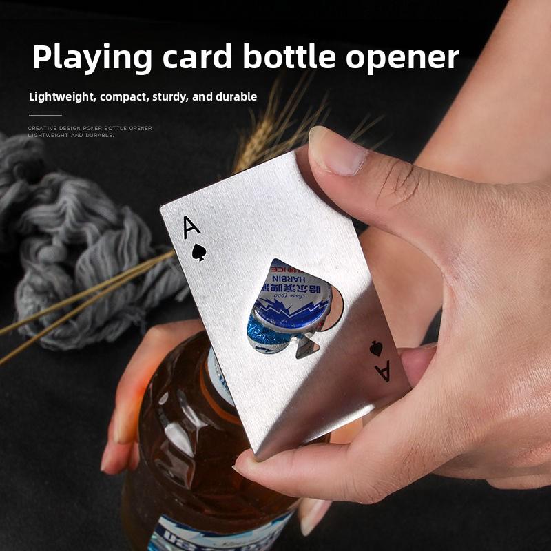 

Spade Ace Beer Bottle Opener Creative and Personalised Design серебряный