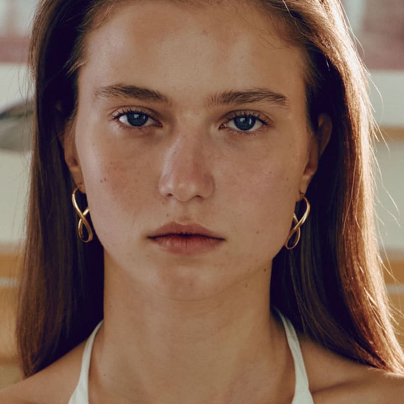 YUSOWA DUNE LONG LINE EARRING(2COLOR)