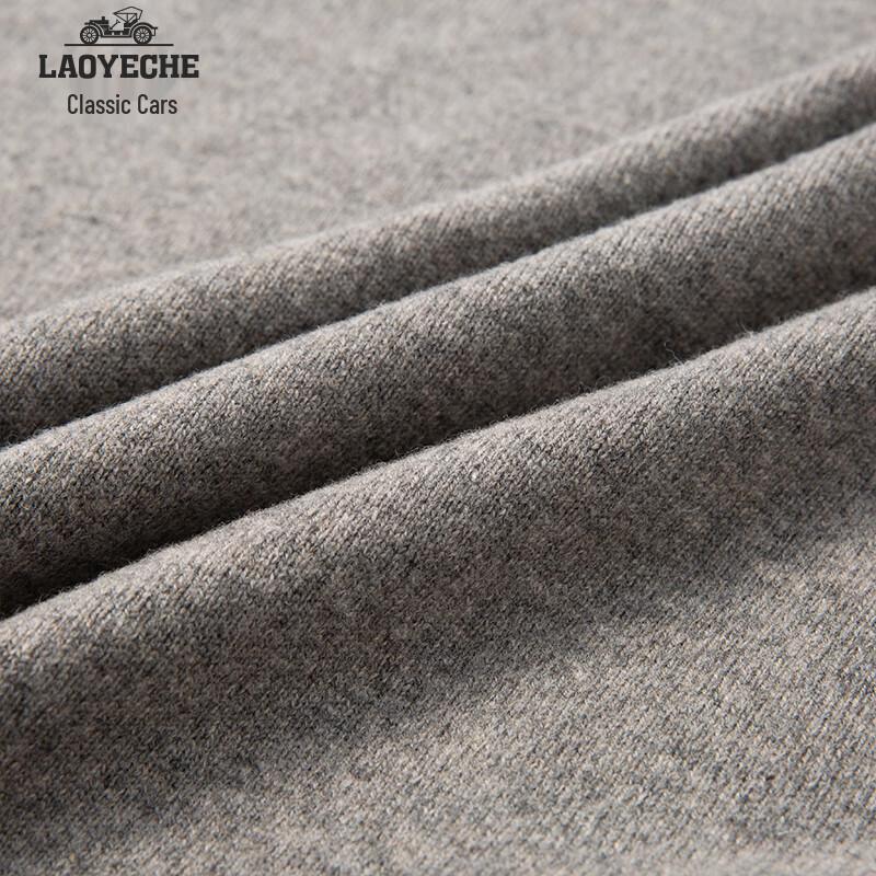 Men's 100% Wool Thickened Crew Neck Pullover Sweater