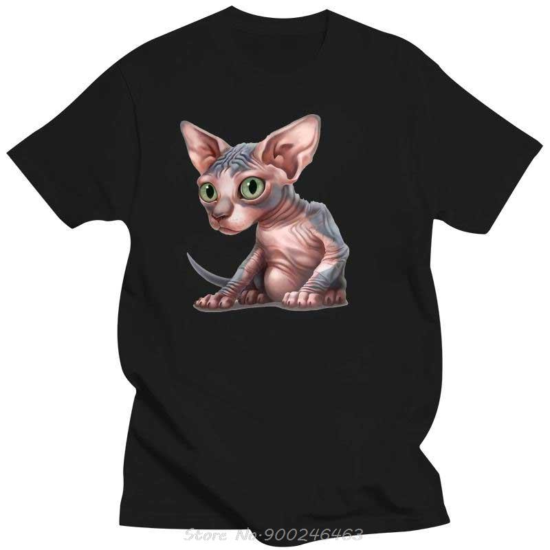 Unisex Clothing The Sphynx Cat Print Classic TShirt Summer Fashion Women Short Sleeve Naughty Clever Kitten Tees Streetwear